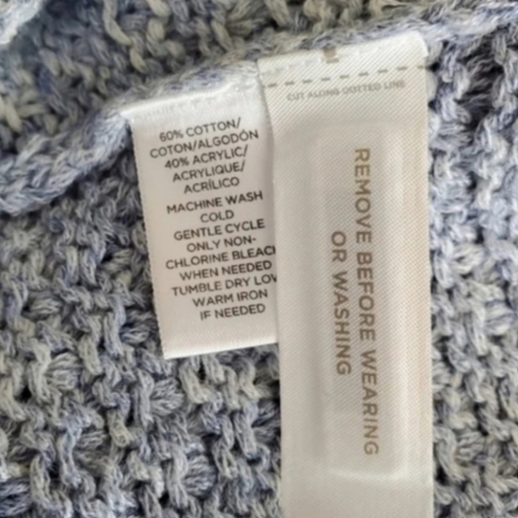 Lou & Grey blue/grey long sleeve knit pullover sweater Size S - Picture 7 of 9